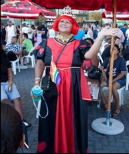 My mother at Pride '11 as The Queen of Hearts