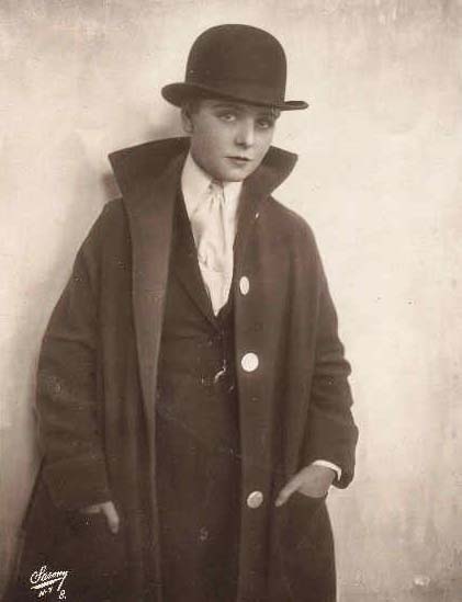 Olive Thomas in a man's suit